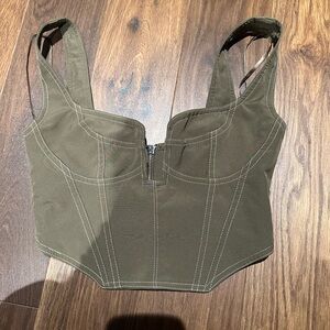 Olive Green Women's Top